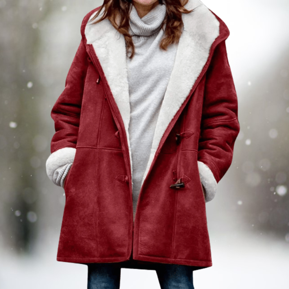 Freja™| Chaqueta polar de ante premium con capucha